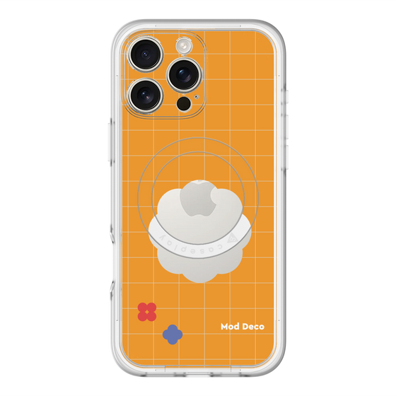 スリムプロテクションプレミアムケース with MagSafe［ Mod Deco - オリジナル - レトロオレンジ ］