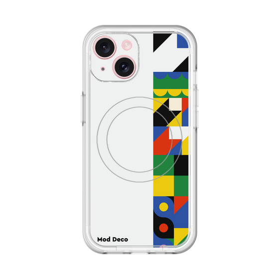 スリムプロテクションプレミアムケース with MagSafe［ Mod Deco - オリジナル - 幾何学模様/B ］