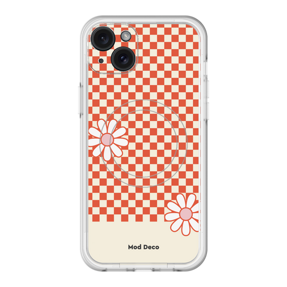 スリムプロテクションプレミアムケース with MagSafe［ Mod Deco - オリジナル - レトロフラワー ］