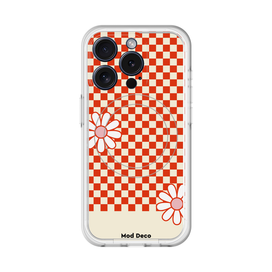 スリムプロテクションプレミアムケース with MagSafe［ Mod Deco - オリジナル - レトロフラワー ］