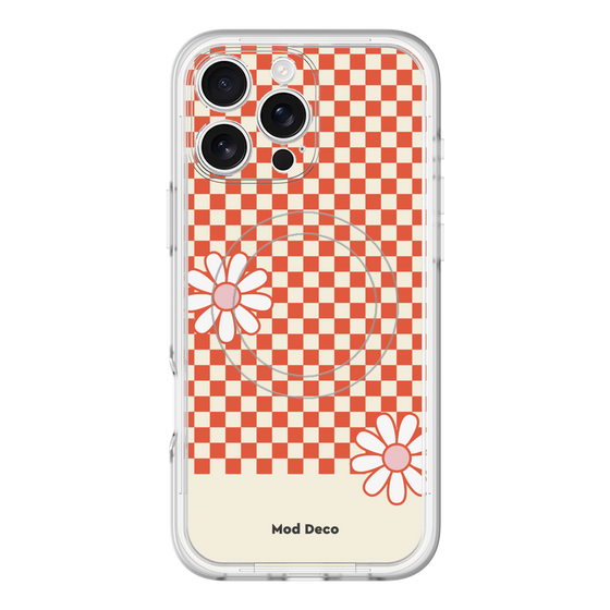 スリムプロテクションプレミアムケース with MagSafe［ Mod Deco - オリジナル - レトロフラワー ］