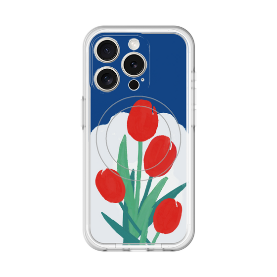 スリムプロテクションプレミアムケース with MagSafe［ Mod Deco - オリジナル - フラワー/A ］