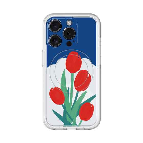 スリムプロテクションプレミアムケース with MagSafe［ Mod Deco - オリジナル - フラワー/A ］