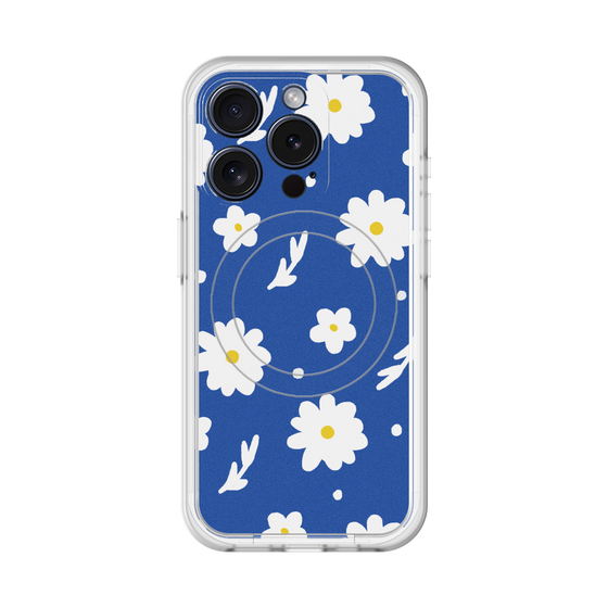 スリムプロテクションプレミアムケース with MagSafe［ Mod Deco - オリジナル - フラワー/B ］