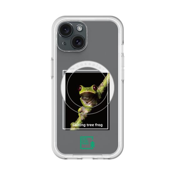 スリムプロテクションプレミアムケース with MagSafe［ Green Future Project - Gliding tree frog ］