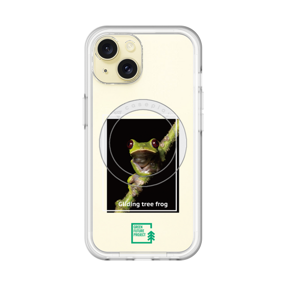 スリムプロテクションプレミアムケース with MagSafe［ Green Future Project - Gliding tree frog ］