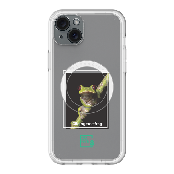 スリムプロテクションプレミアムケース with MagSafe［ Green Future Project - Gliding tree frog ］