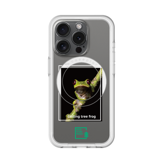 スリムプロテクションプレミアムケース with MagSafe［ Green Future Project - Gliding tree frog ］