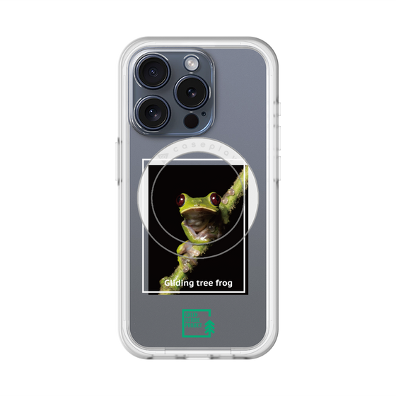 スリムプロテクションプレミアムケース with MagSafe［ Green Future Project - Gliding tree frog ］