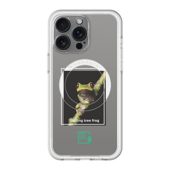 スリムプロテクションプレミアムケース with MagSafe［ Green Future Project - Gliding tree frog ］