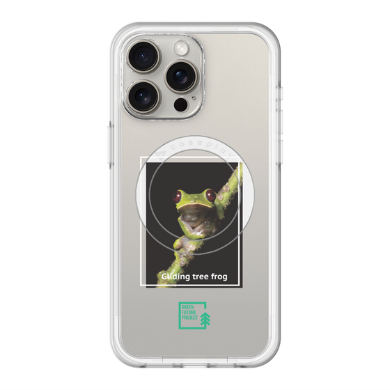 スリムプロテクションプレミアムケース with MagSafe［ Green Future Project - Gliding tree frog ］