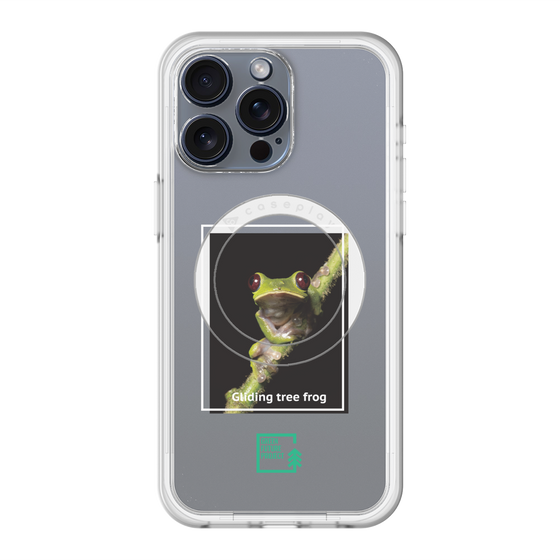 スリムプロテクションプレミアムケース with MagSafe［ Green Future Project - Gliding tree frog ］