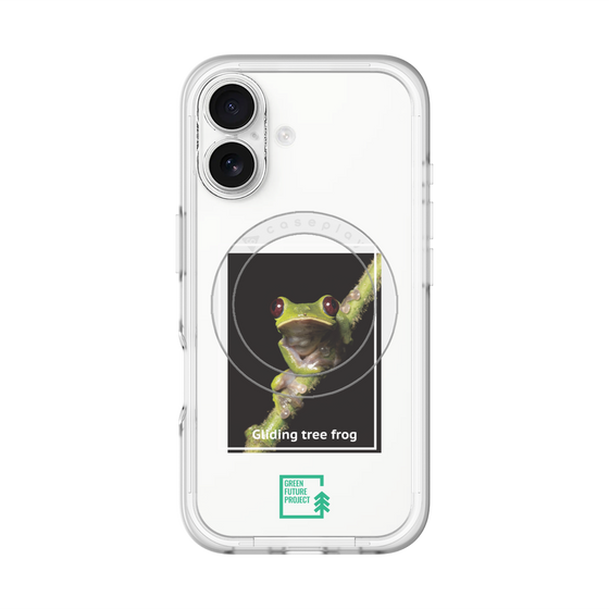 スリムプロテクションプレミアムケース with MagSafe［ Green Future Project - Gliding tree frog ］