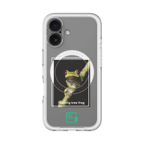 スリムプロテクションプレミアムケース with MagSafe［ Green Future Project - Gliding tree frog ］