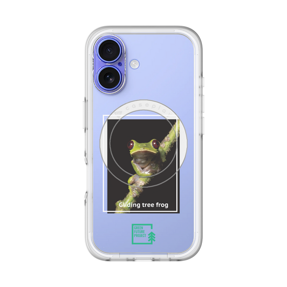 スリムプロテクションプレミアムケース with MagSafe［ Green Future Project - Gliding tree frog ］