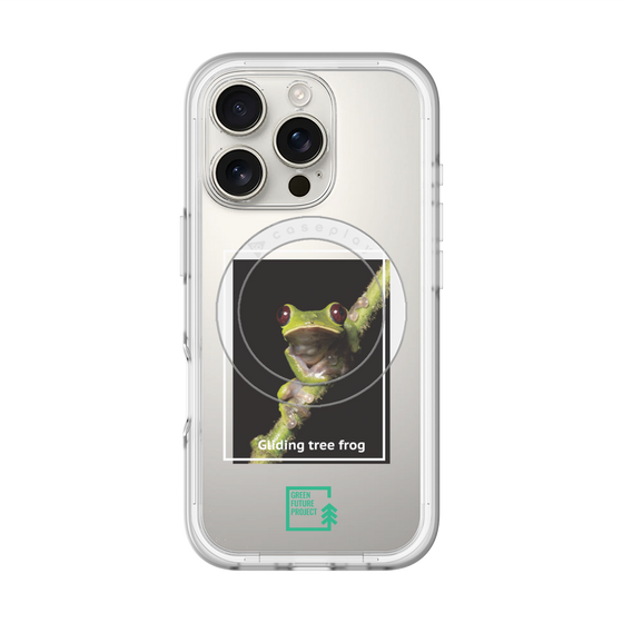 スリムプロテクションプレミアムケース with MagSafe［ Green Future Project - Gliding tree frog ］