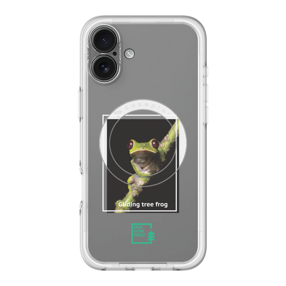 スリムプロテクションプレミアムケース with MagSafe［ Green Future Project - Gliding tree frog ］