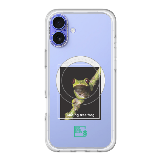 スリムプロテクションプレミアムケース with MagSafe［ Green Future Project - Gliding tree frog ］