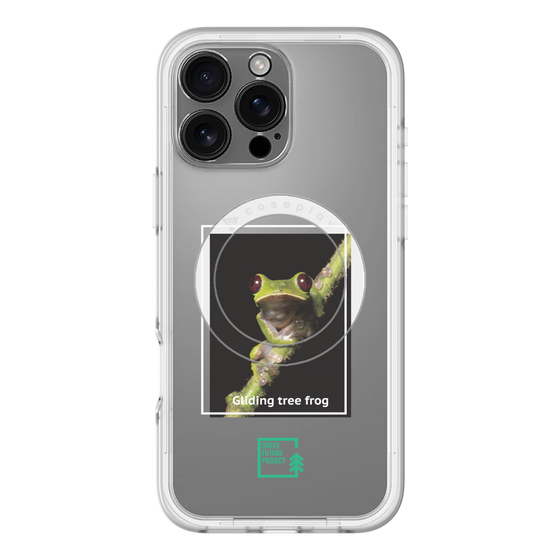スリムプロテクションプレミアムケース with MagSafe［ Green Future Project - Gliding tree frog ］