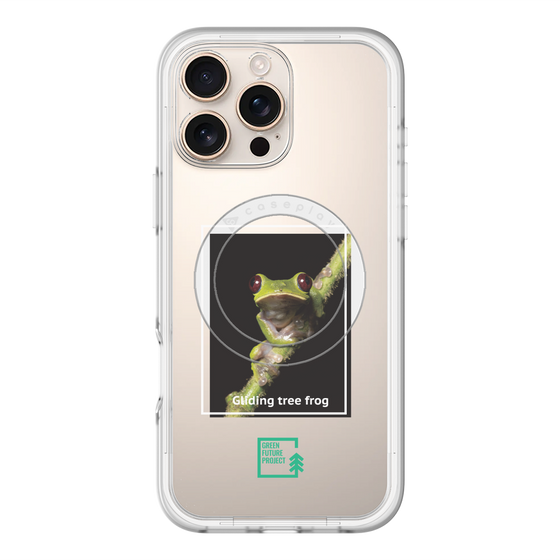 スリムプロテクションプレミアムケース with MagSafe［ Green Future Project - Gliding tree frog ］