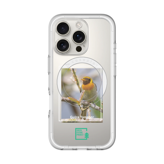 スリムプロテクションプレミアムケース with MagSafe［ Green Future Project - Guira Tanager ］