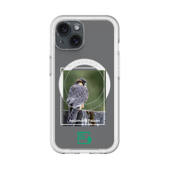 スリムプロテクションプレミアムケース with MagSafe［ Green Future Project - Aplomado Falcon ］