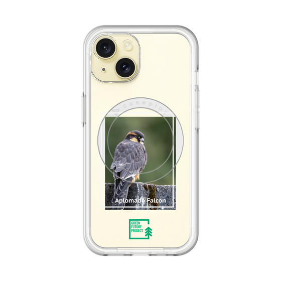 スリムプロテクションプレミアムケース with MagSafe［ Green Future Project - Aplomado Falcon ］