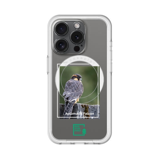スリムプロテクションプレミアムケース with MagSafe［ Green Future Project - Aplomado Falcon ］