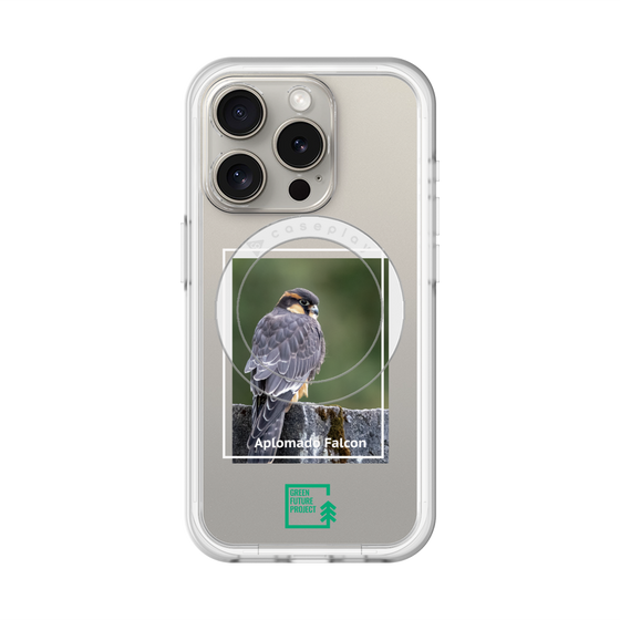 スリムプロテクションプレミアムケース with MagSafe［ Green Future Project - Aplomado Falcon ］