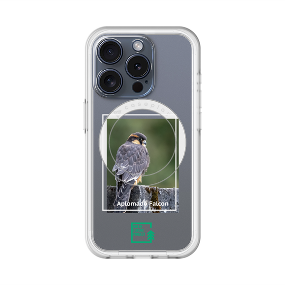 スリムプロテクションプレミアムケース with MagSafe［ Green Future Project - Aplomado Falcon ］