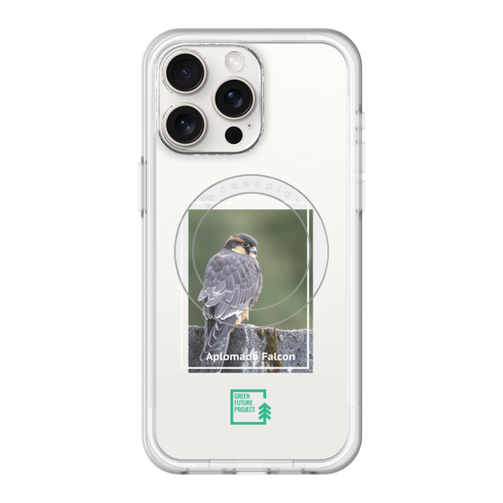スリムプロテクションプレミアムケース with MagSafe［ Green Future Project - Aplomado Falcon ］