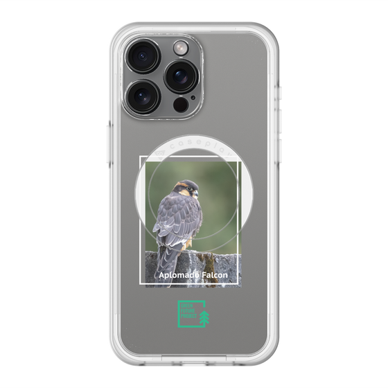 スリムプロテクションプレミアムケース with MagSafe［ Green Future Project - Aplomado Falcon ］