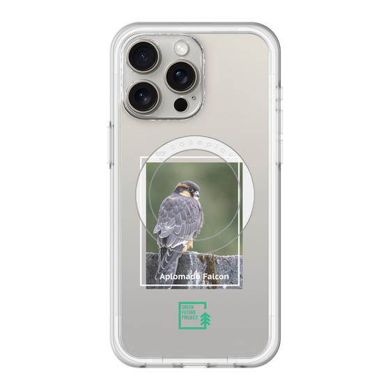 スリムプロテクションプレミアムケース with MagSafe［ Green Future Project - Aplomado Falcon ］
