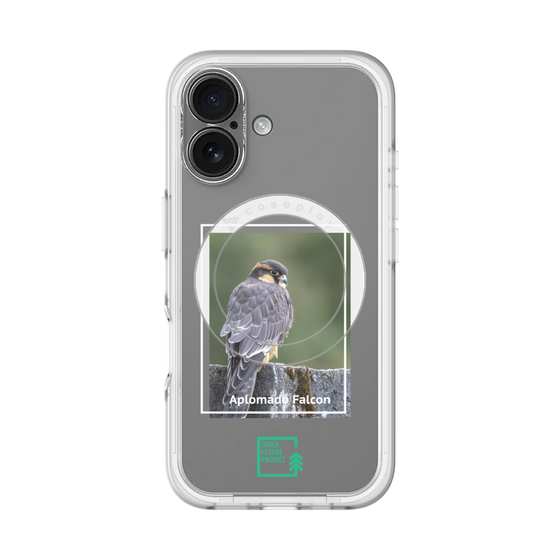 スリムプロテクションプレミアムケース with MagSafe［ Green Future Project - Aplomado Falcon ］