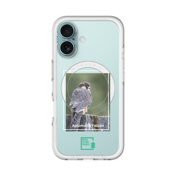 スリムプロテクションプレミアムケース with MagSafe［ Green Future Project - Aplomado Falcon ］