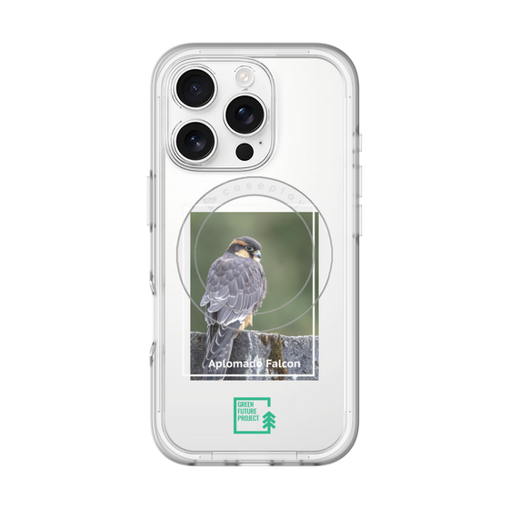 スリムプロテクションプレミアムケース with MagSafe［ Green Future Project - Aplomado Falcon ］