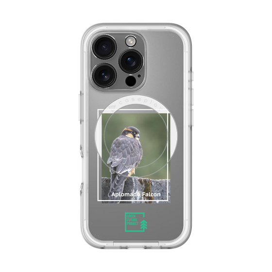 スリムプロテクションプレミアムケース with MagSafe［ Green Future Project - Aplomado Falcon ］