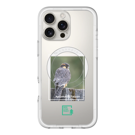 スリムプロテクションプレミアムケース with MagSafe［ Green Future Project - Aplomado Falcon ］