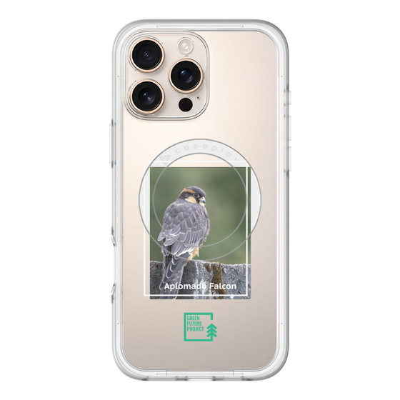 スリムプロテクションプレミアムケース with MagSafe［ Green Future Project - Aplomado Falcon ］
