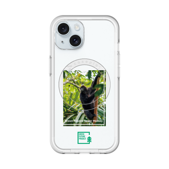 スリムプロテクションプレミアムケース with MagSafe［ Green Future Project - Brown-headed Spider Monkey ］