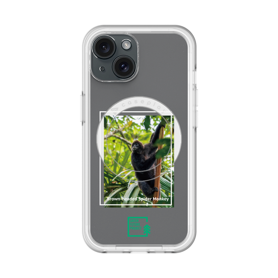 スリムプロテクションプレミアムケース with MagSafe［ Green Future Project - Brown-headed Spider Monkey ］