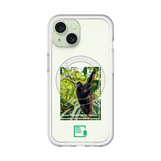 スリムプロテクションプレミアムケース with MagSafe［ Green Future Project - Brown-headed Spider Monkey ］
