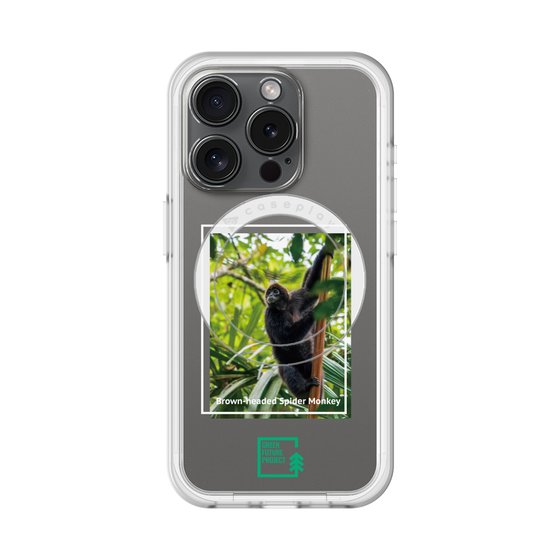 スリムプロテクションプレミアムケース with MagSafe［ Green Future Project - Brown-headed Spider Monkey ］