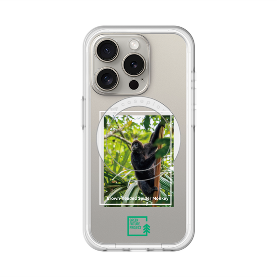 スリムプロテクションプレミアムケース with MagSafe［ Green Future Project - Brown-headed Spider Monkey ］