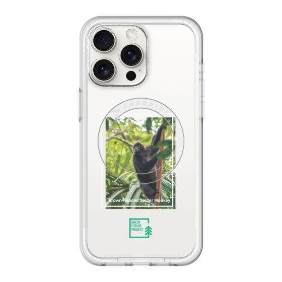 スリムプロテクションプレミアムケース with MagSafe［ Green Future Project - Brown-headed Spider Monkey ］