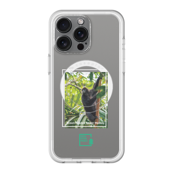 スリムプロテクションプレミアムケース with MagSafe［ Green Future Project - Brown-headed Spider Monkey ］