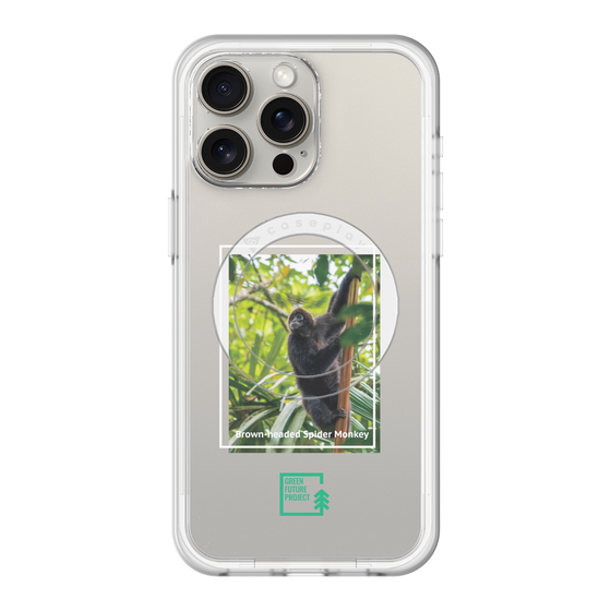スリムプロテクションプレミアムケース with MagSafe［ Green Future Project - Brown-headed Spider Monkey ］