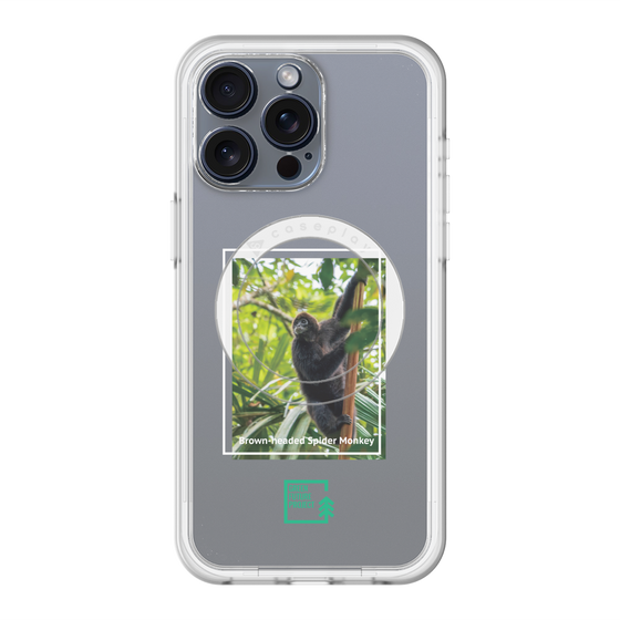 スリムプロテクションプレミアムケース with MagSafe［ Green Future Project - Brown-headed Spider Monkey ］