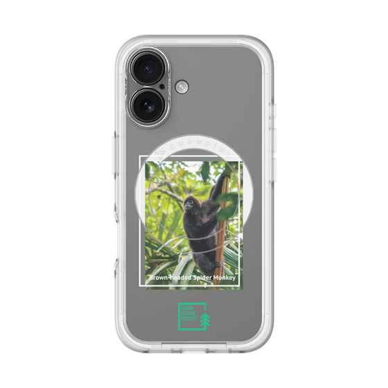 スリムプロテクションプレミアムケース with MagSafe［ Green Future Project - Brown-headed Spider Monkey ］