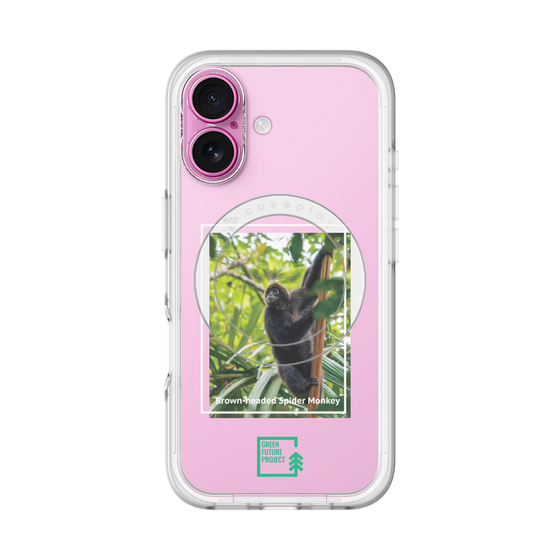スリムプロテクションプレミアムケース with MagSafe［ Green Future Project - Brown-headed Spider Monkey ］